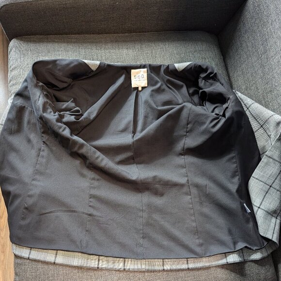 SEA New York Bacall Checked Double Breasted Grey Blazer - Picture 9 of 11